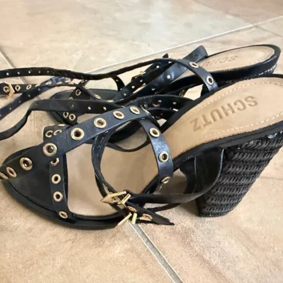 Schutz Annette studded high-heel sandals - Picture 5 of 6